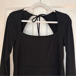 NWT! H&M Black Square Neck Jersey Dress
